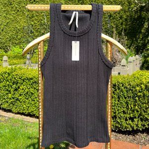 Anthropologie Ribbed Black Tank Top